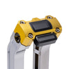 OG Chrome 8.5 inch Straight Risers with Gold Digital Gauge Cut Out Top Clamp
