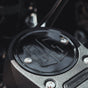 OG Black Anodized Gauge Block Off Plate installed on a Dyna