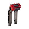 OG Black Chrome Performance 8.5 inch Pull Back Riser Legs with Red Performance Digital Gauge Top Clamp
