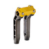 OG Black Chrome Performance 8.5 inch Pull Back Riser Legs with Gold Performance Top Clamp
