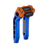 OG Blue Performance 8.5 inch Pull Back Riser Legs with Orange Performance Digital Gauge Top Clamp