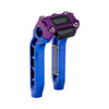 OG Blue Performance 8.5 inch Pull Back Riser Legs with Purple Performance Digital Gauge Top Clamp