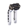 OG Chrome Performance 8.5 inch Pull Back Riser Legs with Black Chrome Performance Digital Gauge Top Clamp