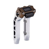 OG Chrome Performance 8.5 inch Pull Back Riser Legs with Bronze Performance Digital Gauge Top Clamp