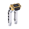 OG Chrome Performance 8.5 inch Pull Back Riser Legs with Gold Plating Performance Digital Gauge Top Clamp