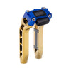 OG Gold Plating Performance 8.5 inch Pull Back Riser Legs with Blue Performance Digital Gauge Top Clamp