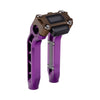 OG Purple Performance 8.5 inch Pull Back Riser Legs with Bronze Performance Digital Gauge Top Clamp
