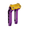 OG Purple Performance 8.5 inch Pull Back Riser Legs with Gold Performance Top Clamp