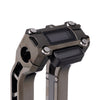 OG Black Chrome Performance Digital Gauge Top Clamp on OG Black Chrome Performance Riser Legs