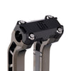 OG Black Performance Top Clamp on OG Black Chrome Performance Riser Legs