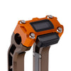 OG Orange Performance Digital Gauge Top Clamp on OG Bronze Performance Riser Legs
