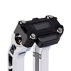 OG Black Performance Digital Gauge Top Clamp on OG Chrome Performance Riser Legs