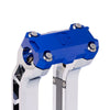 OG Blue Performance Top Clamp on OG Chrome Performance Riser Legs