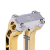 OG Chrome Performance Top Clamp on OG Gold Plating Performance Riser Legs