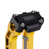 OG Black Performance Digital Gauge Top Clamp on OG Gold Performance Riser Legs