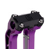 OG Black Performance Top Clamp on OG Purple Performance Riser Legs