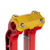 OG Gold Performance Top Clamp on OG Red Performance Riser Legs