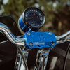 OG Single Billet Gauge Pod Blue installed on a FXLRST Softail Low Rider ST