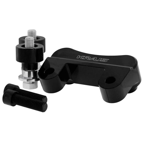 KRAUS RAPTOR 1-1/2 IN. PULL BACK PLATE - 18 AND UP SOFTAIL - Black - Team Dream Rides