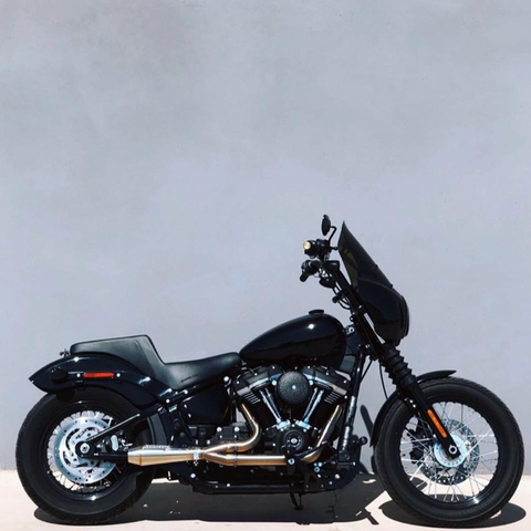 2017–2025 Harley M8 Softail motorcycle with Stealth Pipes exhaust system installed – American-made performance muffler