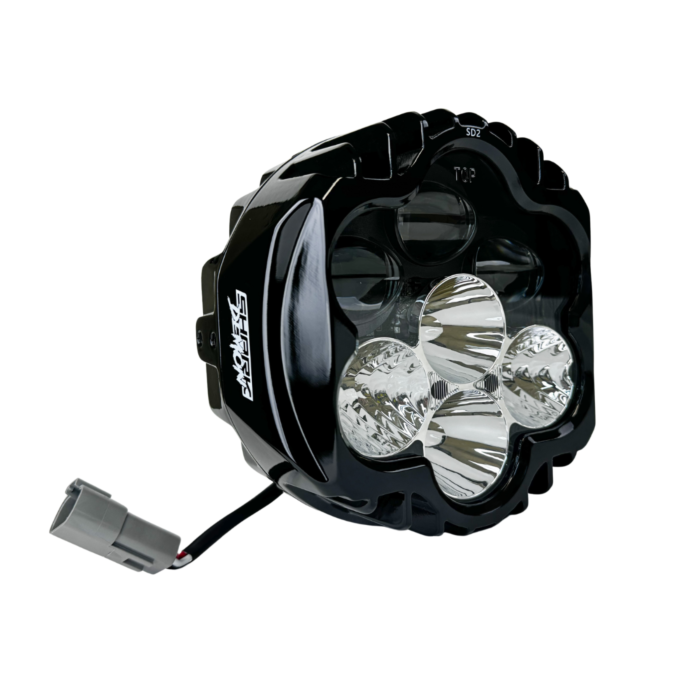 Black DOT Shark Demon 2 Universal LED Headlight
