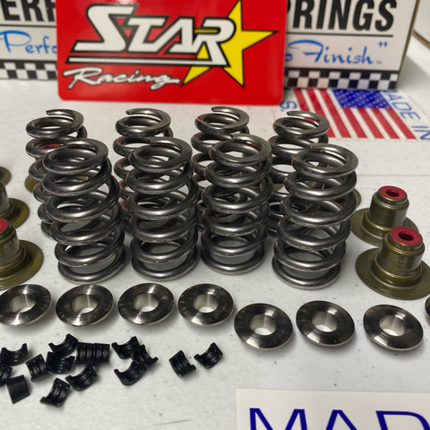 STAR RACING M8 Valve Spring Kit - PSI Valve Springs up to 640 Lift, Titanium Retainers, Billet Locks, Valve Seals Kit for Triple Groove - Team Dream Rides