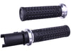 Vans V-Twin Lock-On Grips For 2024-Up-Touring & 2025-Up M8 Softails Black/Silver