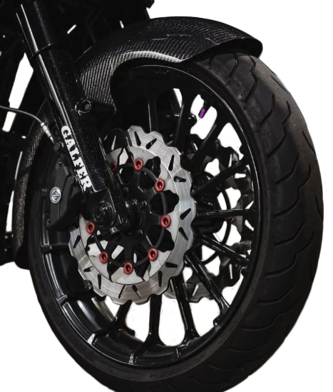 Carbon Fiber Mid Lgth Fender Front 19" Flh 14 22 - Team Dream Rides