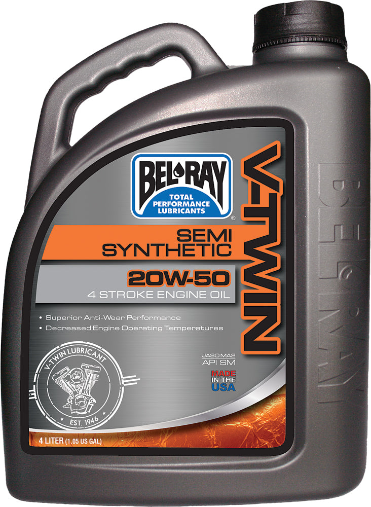 V Twin Semi Synthetic Engine Oil 20w 50 4l