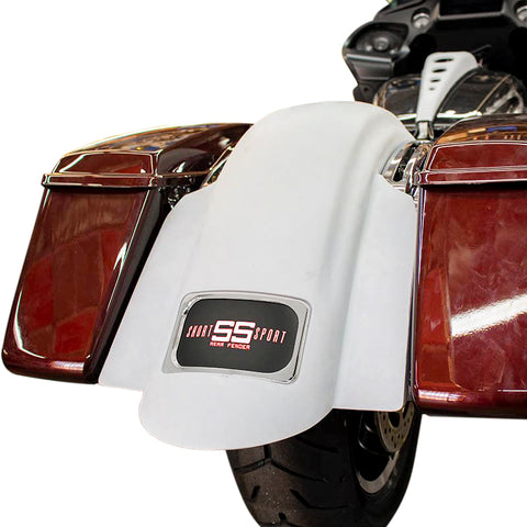 Swoop Short Sport Rear Fender W/Chrome Plate Frame - Team Dream Rides