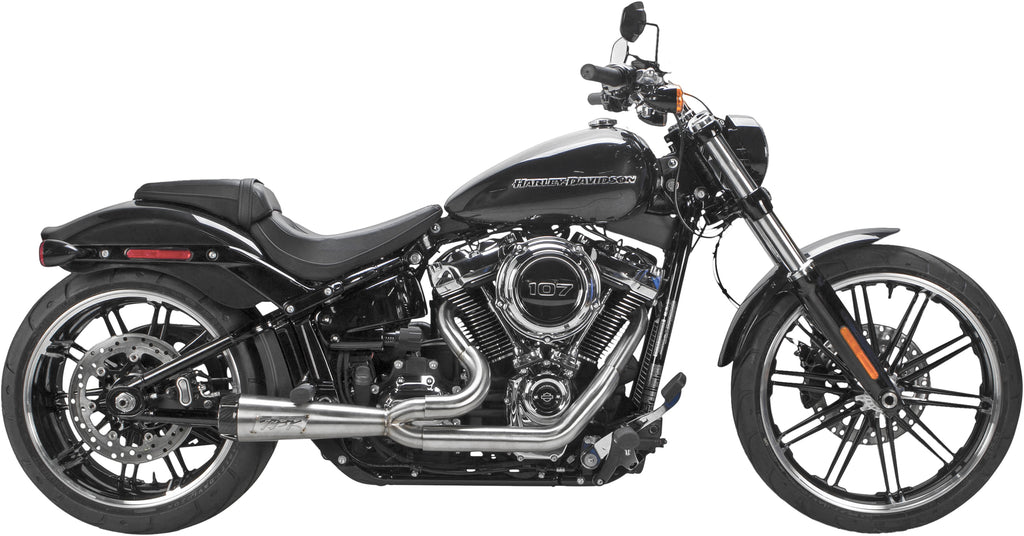TBR Comp S 2-into-1 Softail Exhaust with Carbon Fiber End Cap for Harley Davidson 2018-2019 Models