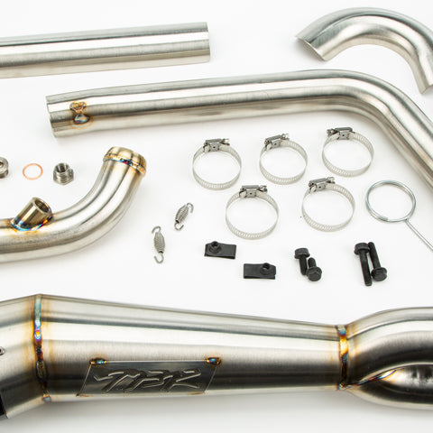 TBR Comp S 2-Into-1 Dyna Exhaust with Turnout End Cap for Harley-Davidson FXDLS, FXD, and CVO Models