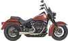 TBR Comp S 2-into-1 Softail Exhaust with Carbon Fiber End Cap for Harley Davidson 2018-2019 Models