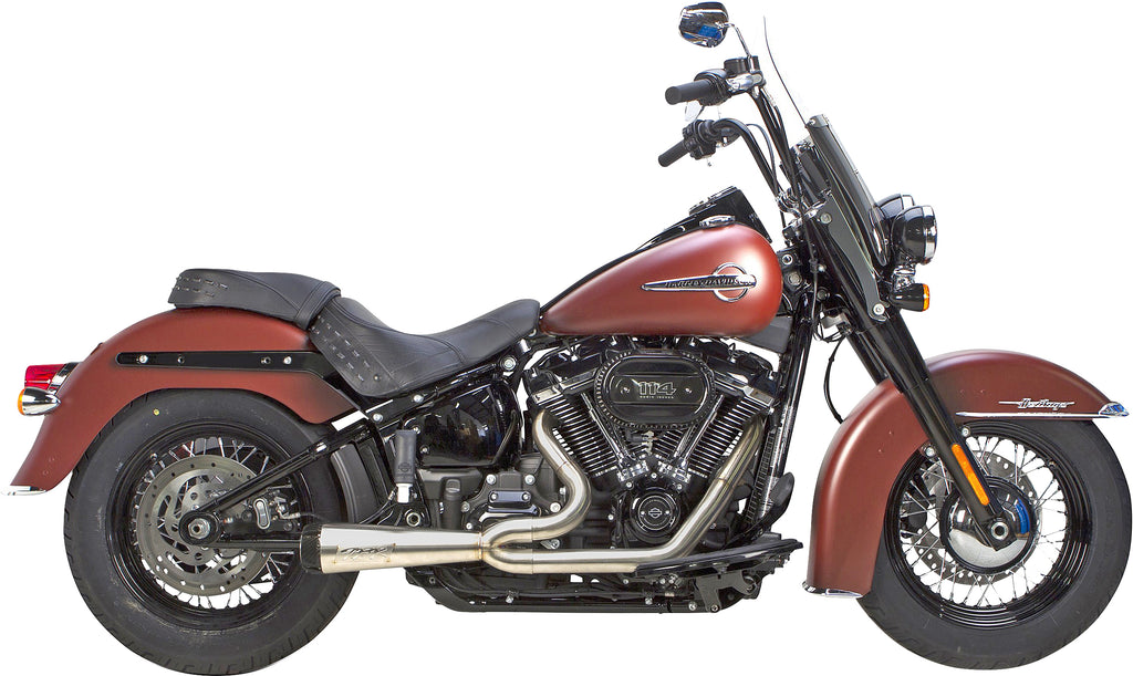TBR Comp S 2-into-1 Softail Exhaust with Carbon Fiber End Cap for Harley Davidson 2018-2019 Models