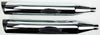 TBR Comp S Slip-On Exhaust for Harley-Davidson FLRT, FLHT, FLHR, and More – Black Slash Endcap