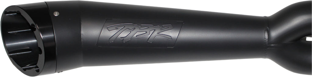 TBR Comp S 2-1 Muffler with Turnout for Harley Davidson M8 - Black Finish
