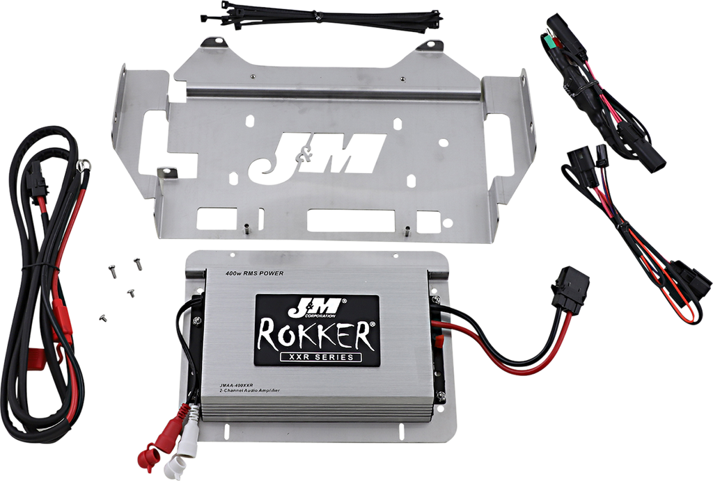 J & M 400W 2-Channel Amp Kit - 14-20 Street Glide/Ultra ROKKER® XXR 400W 2-CH Amplifier Kit - Team Dream Rides
