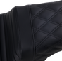 SADDLEMEN Step Up Seat - Tuck and Roll/Lattice Stitched - Black Step Up Seat — Rear Lattice Stitch/Tuck and Roll - Team Dream Rides