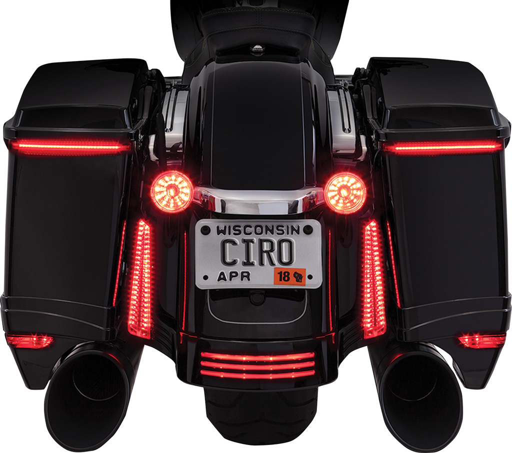 CIRO Bag Light Blades - Red Turn Signals Bag Blades® Accent Lights - Team Dream Rides