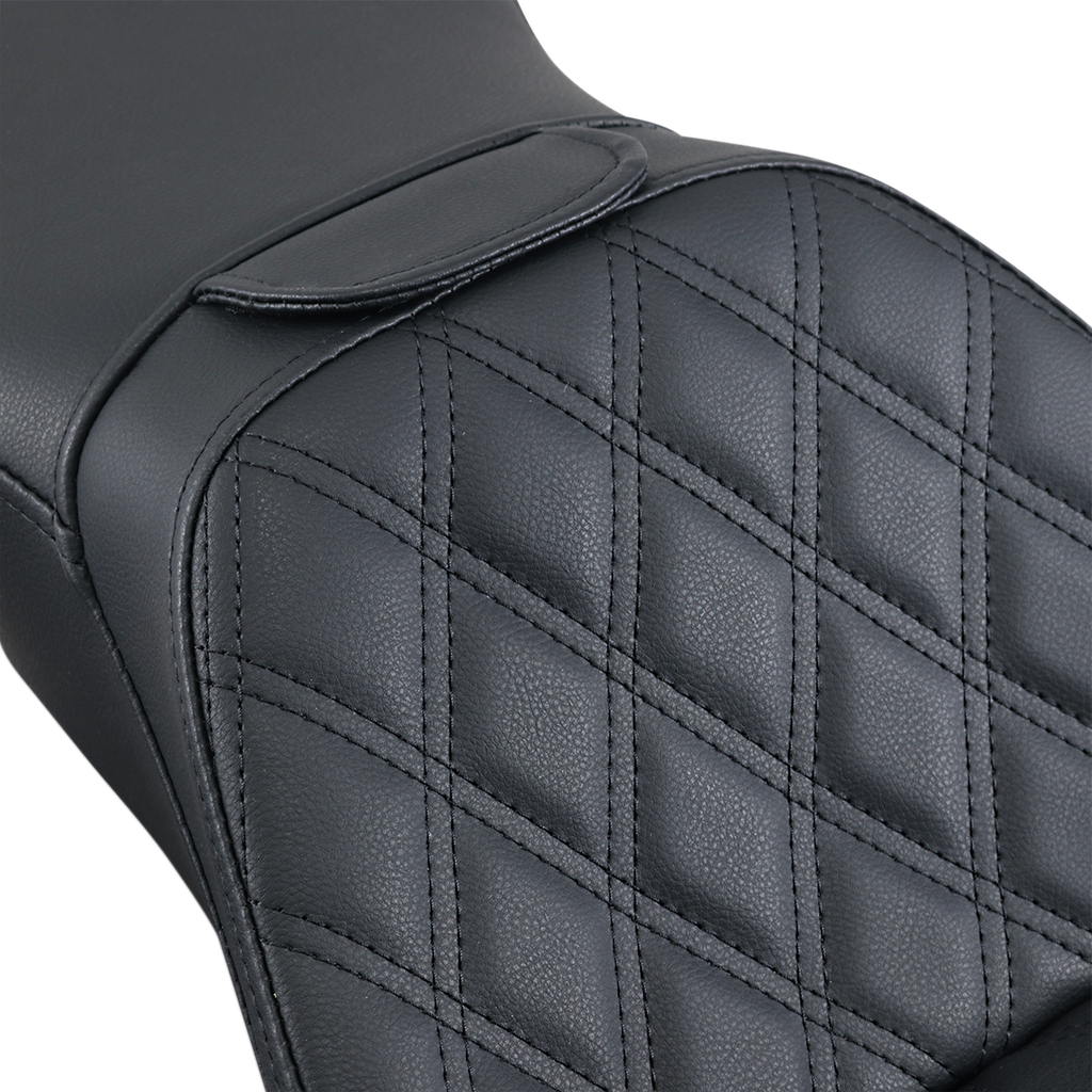 SADDLEMEN Explorer Seat - Lattice Stitched - Backrest - FLSTN Explorer Seat - Team Dream Rides