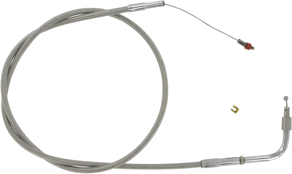 BARNETT Extended 3" Stainless Steel Throttle Cable for '01 - '10 FXST/I Stainless Steel Throttle/Idle Cable - Team Dream Rides