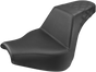 SADDLEMEN Step Up Seat - Passenger Lattice Stitched - Black Step Up Seat — Rear Lattice Stitch - Team Dream Rides