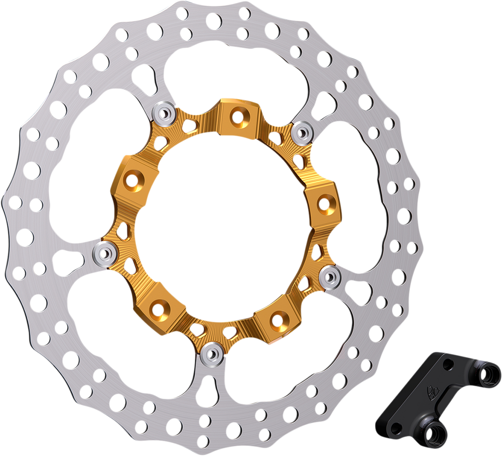 ARLEN NESS Rotor 14" - Front Left - Gold 14" Brake Rotor - Team Dream Rides