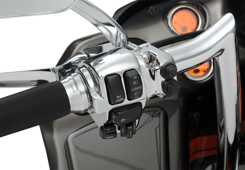 DRAG SPECIALTIES Chrome Cruise Switch Housing for '08 - '13 Handlebar Switch Housing Kit - Team Dream Rides