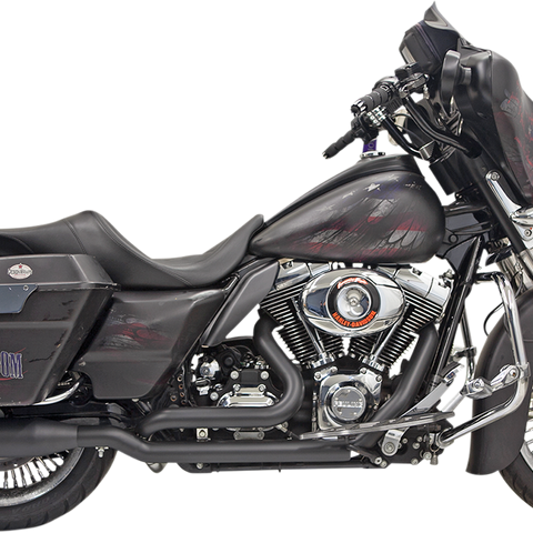 BASSANI XHAUST Down Under Exhaust - Black - Straight Can True-Dual Down Under System - Team Dream Rides