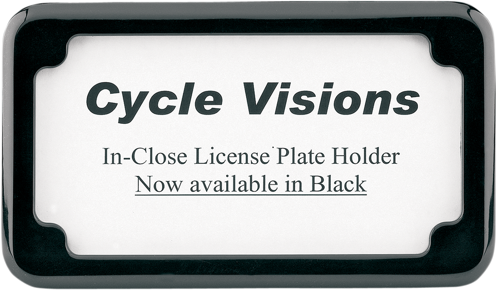 CYCLE VISIONS Beveled License Plate Frame - Black Beveled License Plate Frame - Team Dream Rides