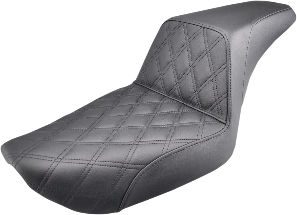 SADDLEMEN Step Up Seat - Lattice Stitched - Dyna Step Up Seat — Lattice Stitched - Team Dream Rides