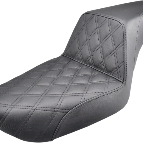 SADDLEMEN Step Up Seat - Lattice Stitched - Dyna Step Up Seat — Lattice Stitched - Team Dream Rides