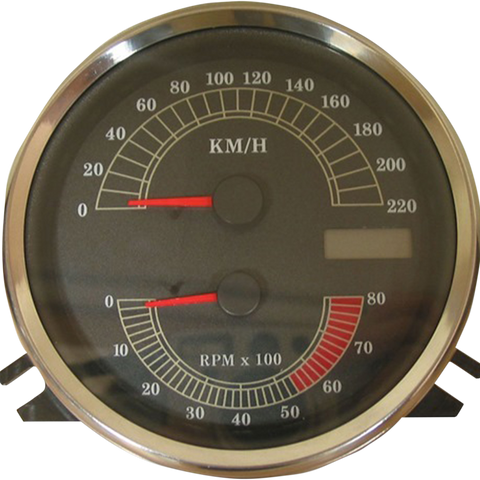 DRAG SPECIALTIES Electronic Speedometer/Tachometer - Stock Look - 220 KPH/8000 rpm Electric Speedometer/Tachometer - Team Dream Rides