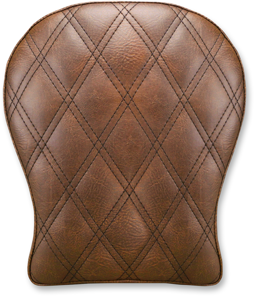 SADDLEMEN Lattice Stitched Pad - Brown -  9" Detachable Pillion Pad - Team Dream Rides